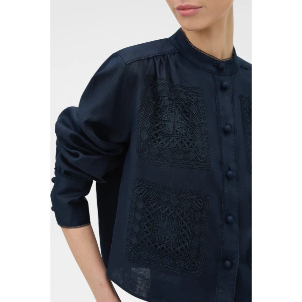 Oroton Doilie Detail Top - Oroton Tops - Australian Heritage Luxury - Shop at Coveti