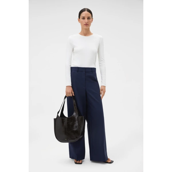 Oroton Eve Fine Rib Tee - Oroton Tops - Australian Heritage Luxury - Shop at Coveti