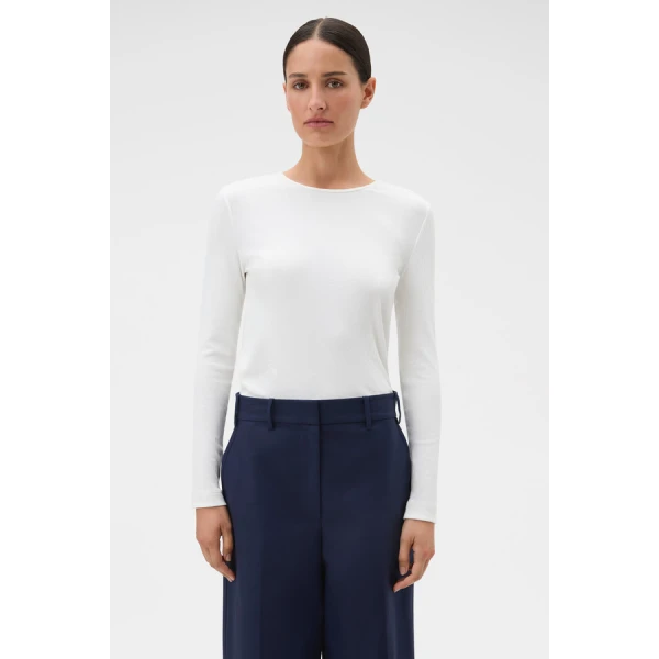 Oroton Eve Fine Rib Tee - Oroton Tops - Australian Heritage Luxury - Shop at Coveti