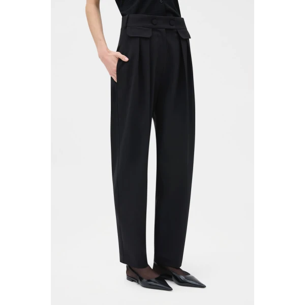 Oroton High Waist Pleat Pant - Oroton Pants - Australian Heritage Luxury - Shop at Coveti