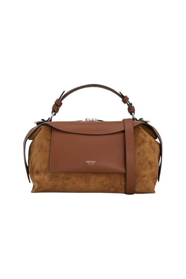 Oroton Mica Mini Bowler Suede