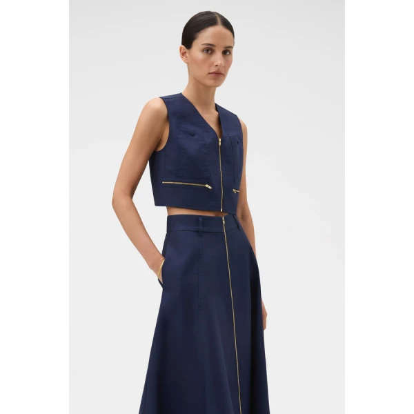 Oroton Pocket Detail Vest - Oroton Tops - Australian Heritage Luxury - Shop at Coveti