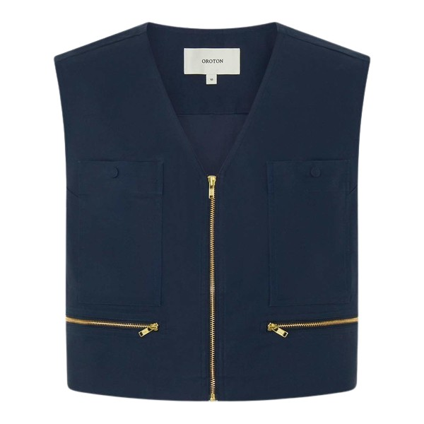 Oroton Pocket Detail Vest - Oroton Tops - Australian Heritage Luxury - Shop at Coveti