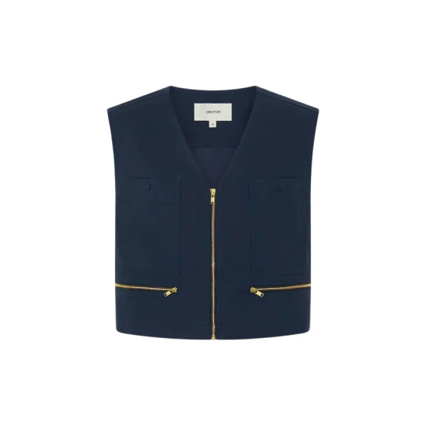 Oroton Pocket Detail Vest - Oroton Tops - Australian Heritage Luxury - Shop at Coveti