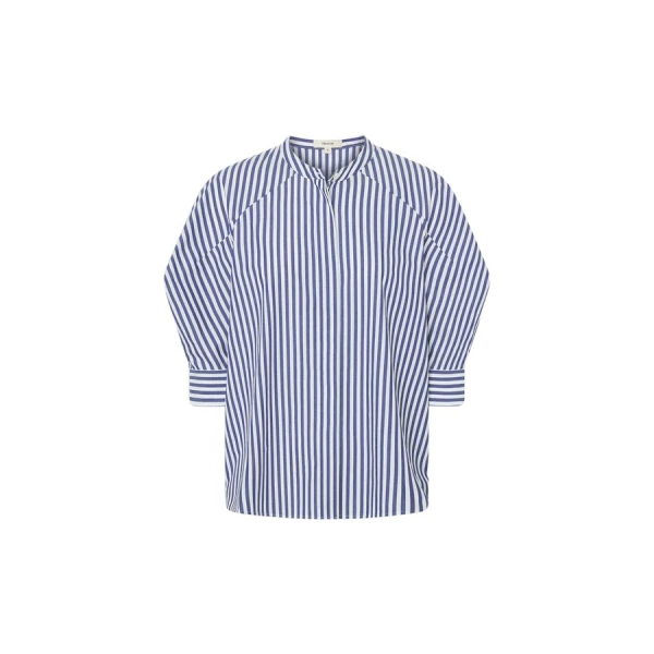 Oroton Sleeve Detail Stripe Shirt - Oroton Tops - Australian Heritage Luxury - Shop at Coveti