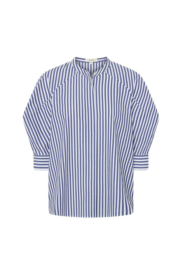 Oroton Sleeve Detail Stripe Shirt