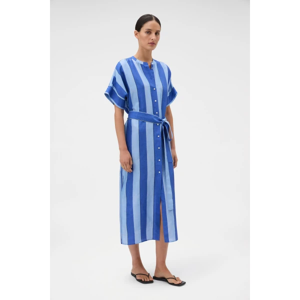 Oroton Slub Silk Stripe Column Dress - Oroton Dresses - Australian Heritage Luxury - Shop at Coveti