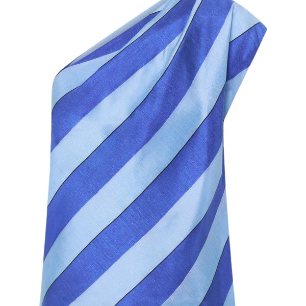 Oroton Slub Silk Stripe Top - Oroton Tops - Australian Heritage Luxury - Shop at Coveti