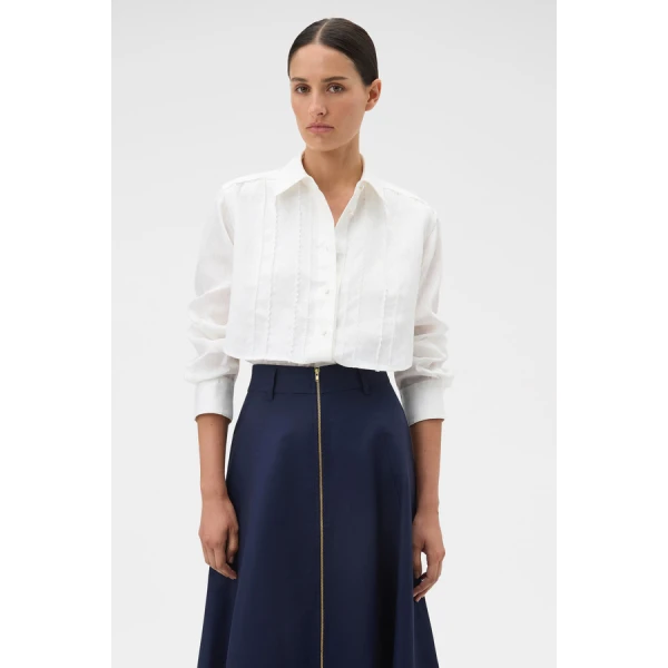 Oroton Stitch Detail Shirt - Oroton Tops - Australian Heritage Luxury - Shop at Coveti