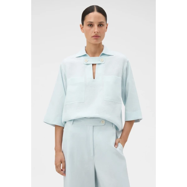 Oroton Tab Detail Tunic - Oroton Tops - Australian Heritage Luxury - Shop at Coveti