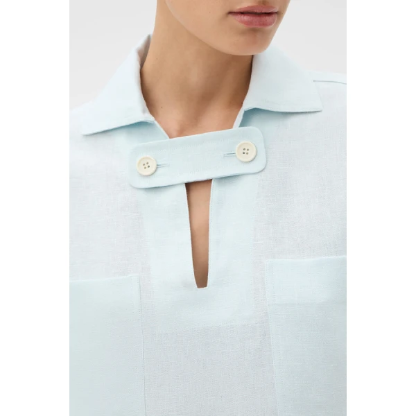 Oroton Tab Detail Tunic - Oroton Tops - Australian Heritage Luxury - Shop at Coveti