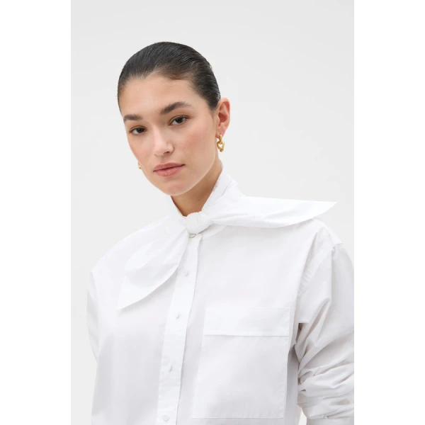 Oroton Tie Neck Shirt - Oroton Tops - Australian Heritage Luxury - Shop at Coveti