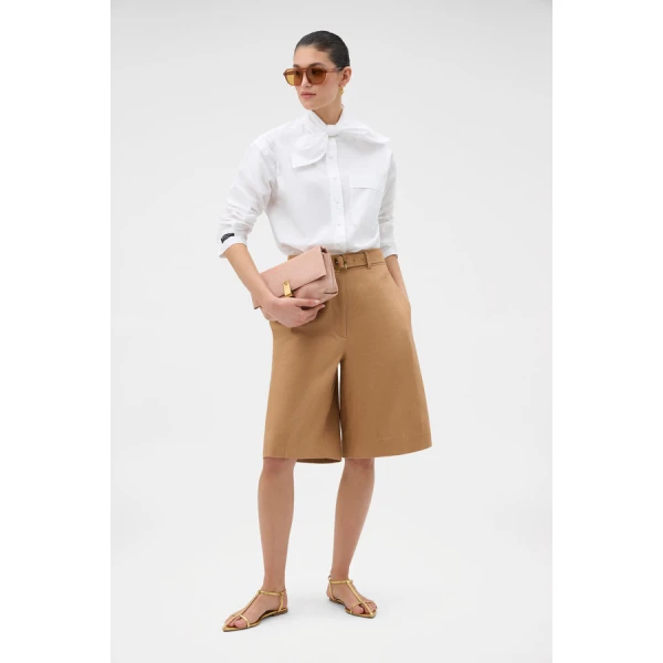 Oroton Tie Neck Shirt - Oroton Tops - Australian Heritage Luxury - Shop at Coveti
