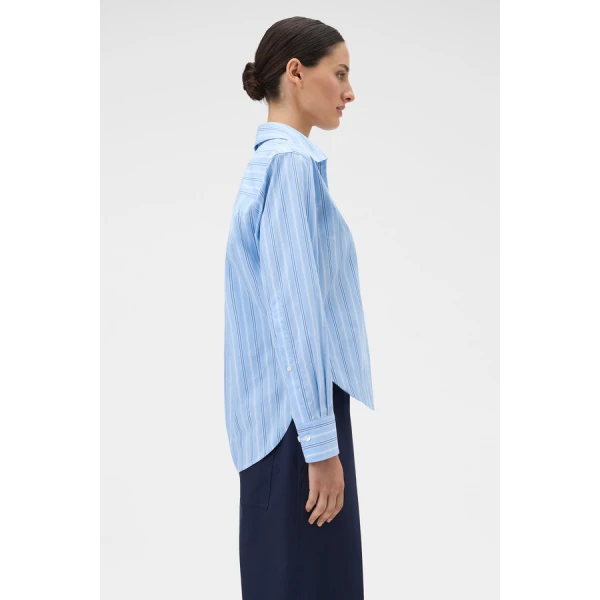 Oroton Yarn Dye Stripe Zip Shirt - Oroton Tops - Australian Heritage Luxury - Shop at Coveti