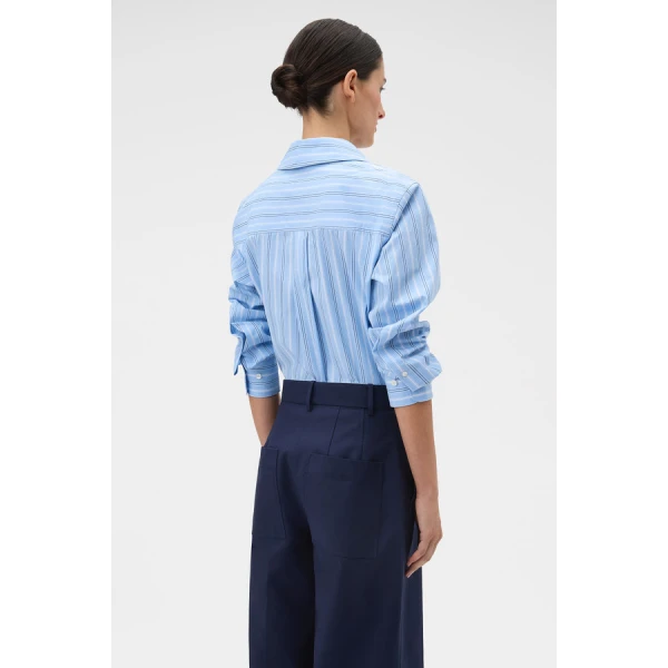 Oroton Yarn Dye Stripe Zip Shirt - Oroton Tops - Australian Heritage Luxury - Shop at Coveti
