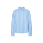 Oroton Yarn Dye Stripe Zip Shirt - Oroton Tops - Australian Heritage Luxury - Shop at Coveti