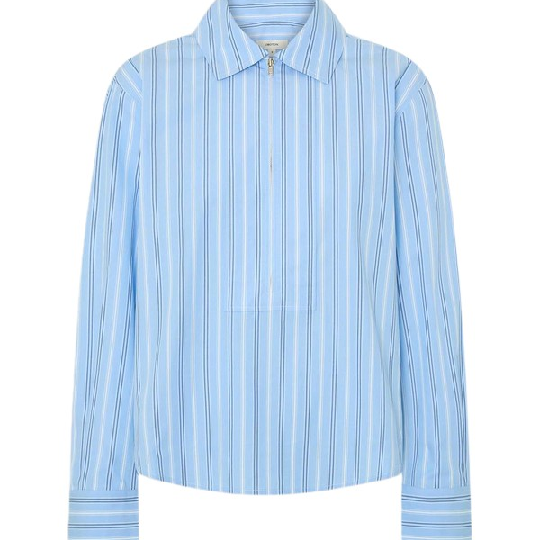 Oroton Yarn Dye Stripe Zip Shirt - Oroton Tops - Australian Heritage Luxury - Shop at Coveti