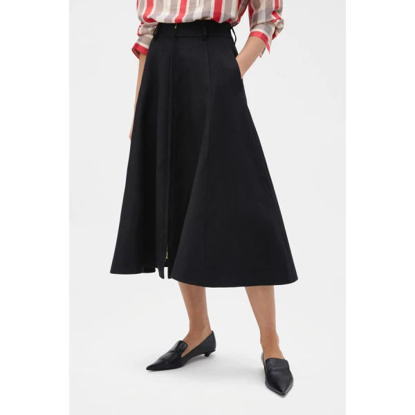 Oroton Zip Midi Skirt - Oroton Skirts - Australian Heritage Luxury - Shop at Coveti