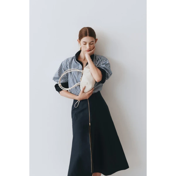 Oroton Zip Midi Skirt - Oroton Skirts - Australian Heritage Luxury - Shop at Coveti