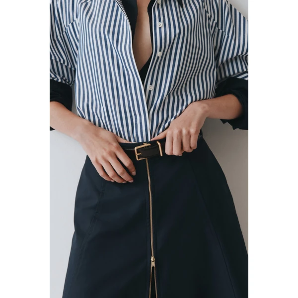 Oroton Zip Midi Skirt - Oroton Skirts - Australian Heritage Luxury - Shop at Coveti