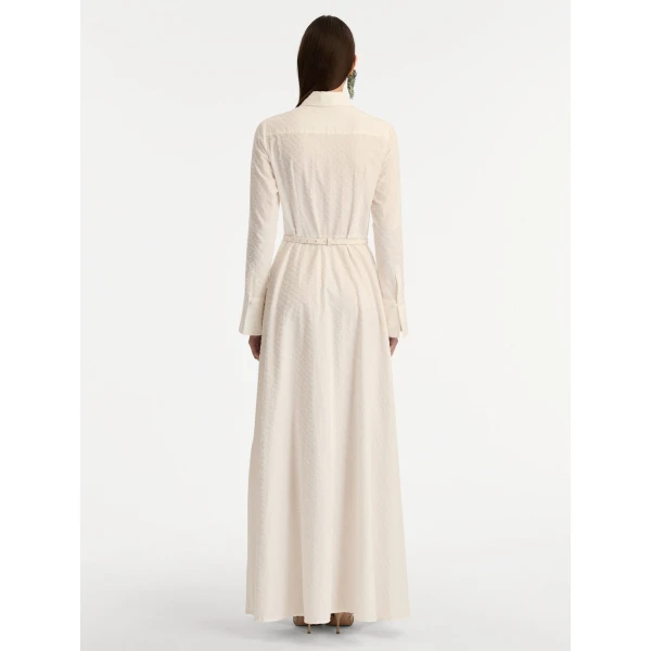 Oscar de la Renta Oscar Chain-Link Cotton Poplin Caftan - Oscar de la Renta Dresses - American Couture - Shop at Coveti