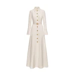 Oscar de la Renta Oscar Chain-Link Cotton Poplin Caftan - Oscar de la Renta Dresses - American Couture - Shop at Coveti