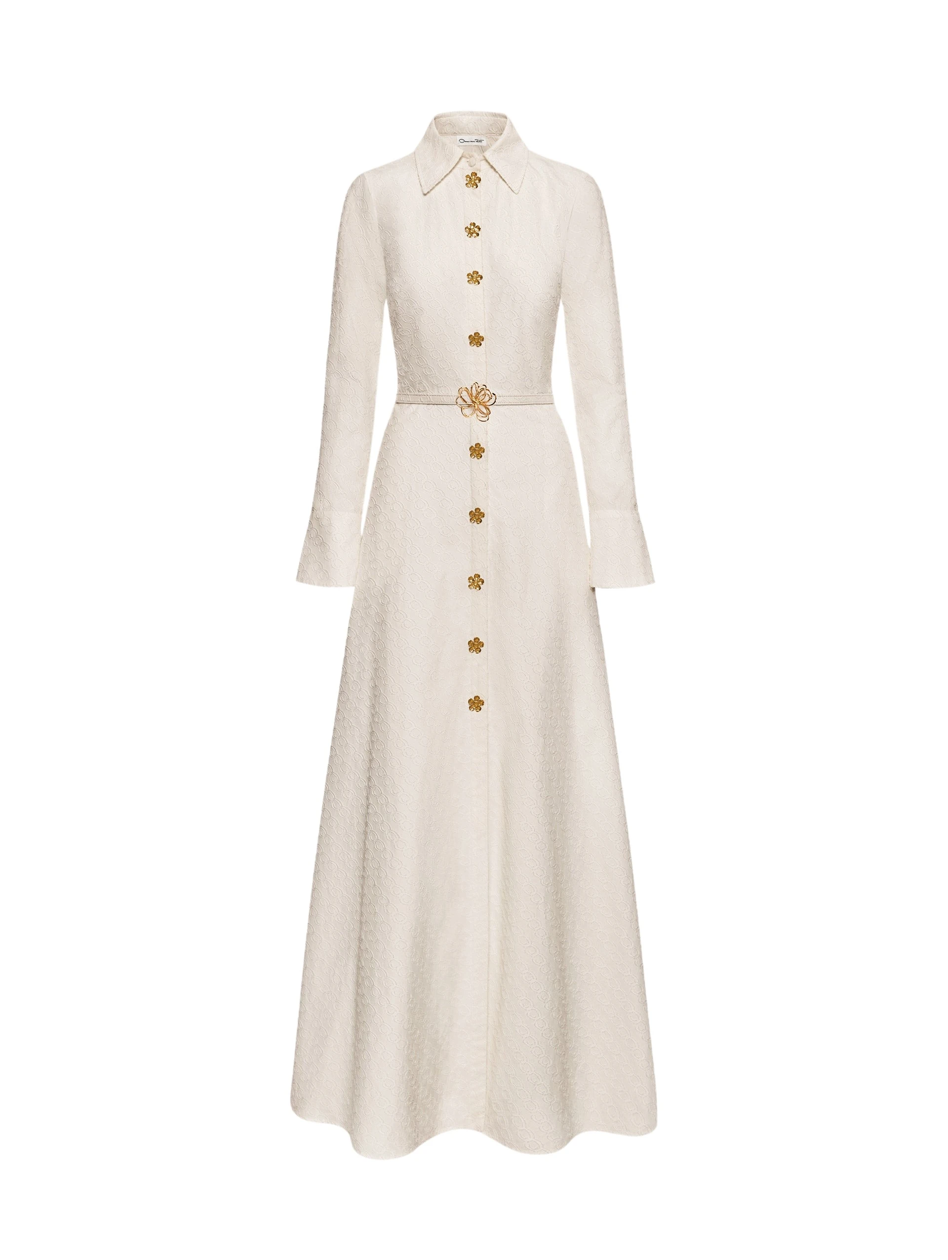 Oscar-Chain-Link-Cotton-Poplin-Caftan-Oscar-de-la-Renta-Dresses50376_nobg Oscar de la Renta Oscar Chain-Link Cotton Poplin Caftan - Oscar de la Renta Dresses - American Couture - Shop at Coveti