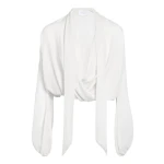 Giambattista Valli Oversize Ivory Self-Tie Neck Silk Blouse - Giambattista Valli Tops - Romantic Couture - Shop at Coveti