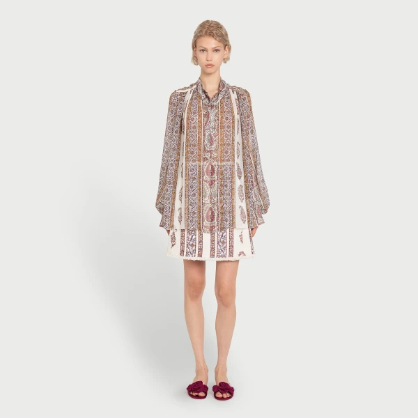 Giambattista Valli Oversize Paisley Silk Blouse - Giambattista Valli Tops - Romantic Couture - Shop at Coveti