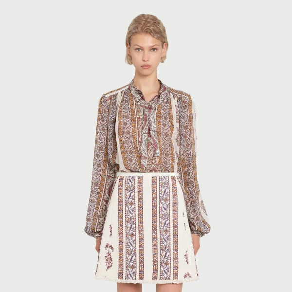 Giambattista Valli Oversize Paisley Silk Blouse - Giambattista Valli Tops - Romantic Couture - Shop at Coveti