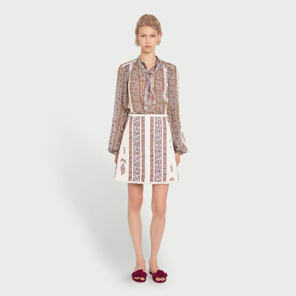 Giambattista Valli Oversize Paisley Silk Blouse - Giambattista Valli Tops - Romantic Couture - Shop at Coveti