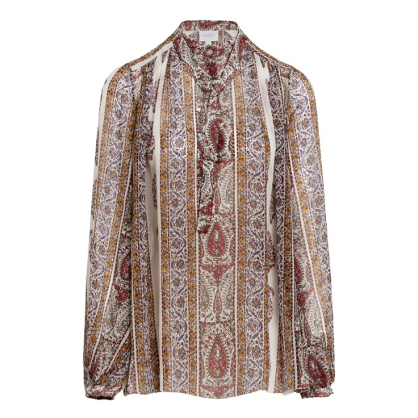 Giambattista Valli Oversize Paisley Silk Blouse - Giambattista Valli Tops - Romantic Couture - Shop at Coveti