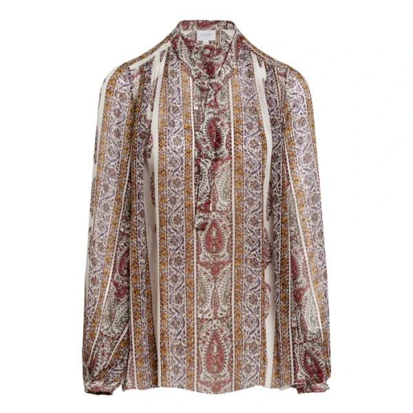 Giambattista Valli Oversize Paisley Silk Blouse - Giambattista Valli Tops - Romantic Couture - Shop at Coveti