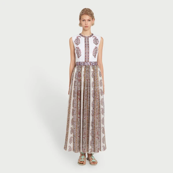 Giambattista Valli Paisley Midi Dress In Two Fabrics - Giambattista Valli Dresses - Romantic Couture - Shop at Coveti