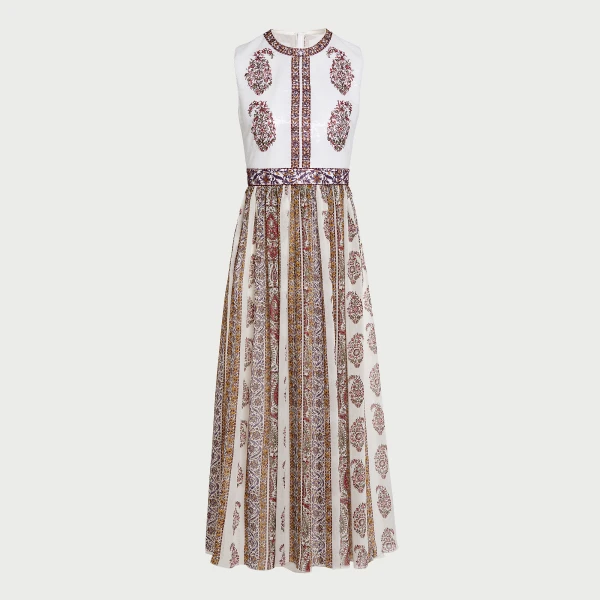Giambattista Valli Paisley Midi Dress In Two Fabrics - Giambattista Valli Dresses - Romantic Couture - Shop at Coveti