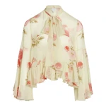 Giambattista Valli Pansies Pink Silk Blouse - Giambattista Valli Tops - Romantic Couture - Shop at Coveti