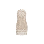 Oscar de la Renta Pearl Embroidered Scallop Dress - Oscar de la Renta Dresses - American Couture - Shop at Coveti