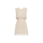 Oscar de la Renta Pearl Fringe Cocktail Dress - Oscar de la Renta Dresses - American Couture - Shop at Coveti