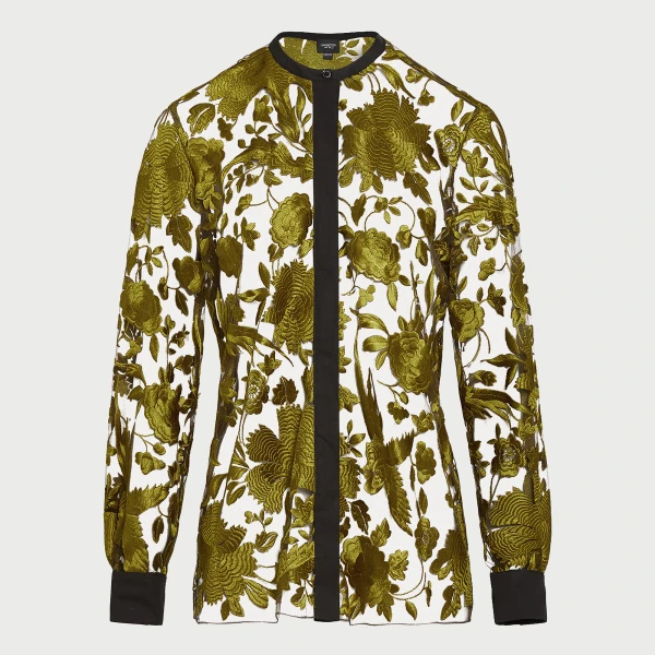 Giambattista Valli Peridot Chimera Shawl Tulle Blouse - Giambattista Valli Tops - Romantic Couture - Shop at Coveti