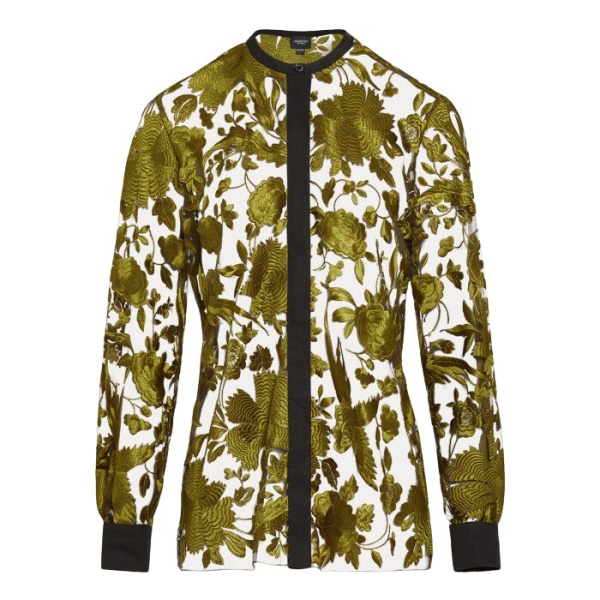 Giambattista Valli Peridot Chimera Shawl Tulle Blouse - Giambattista Valli Tops - Romantic Couture - Shop at Coveti