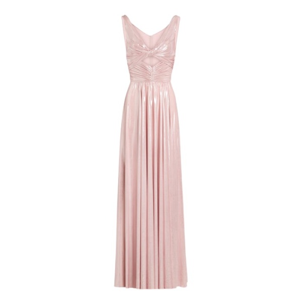 Giambattista Valli Pink Dress In Liquid Jersey With Crossover Draping - Giambattista Valli Dresses - Romantic Couture - Shop at Coveti