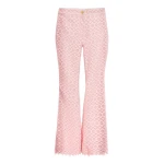 Giambattista Valli Pink Floral Macramé Pants - Giambattista Valli Pants - Romantic Couture - Shop at Coveti