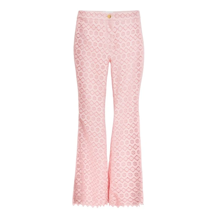 Pink-Floral-Macrame-Pants-Giambattista-Valli-Pants-741444_nobg Giambattista Valli Pink Floral Macramé Pants - Giambattista Valli Pants - Romantic Couture - Shop at Coveti
