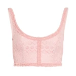 Giambattista Valli Pink Floral Macramé Top - Giambattista Valli Tops - Romantic Couture - Shop at Coveti