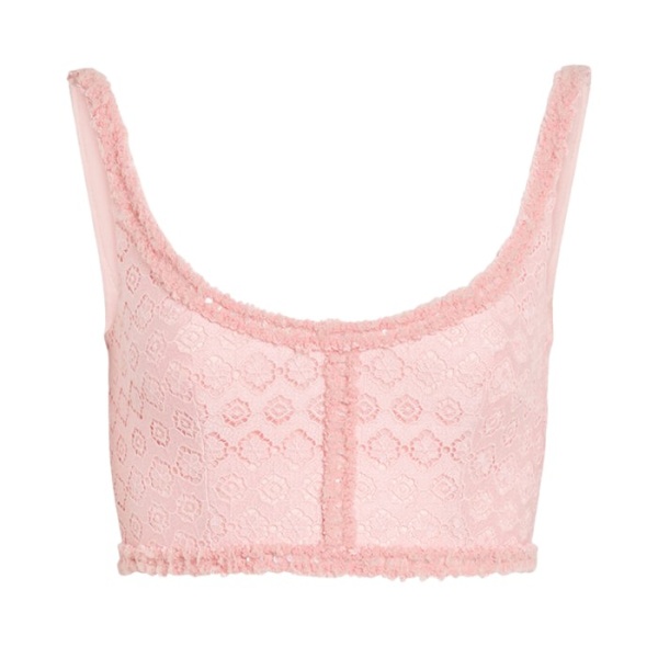 Giambattista Valli Pink Floral Macramé Top - Giambattista Valli Tops - Romantic Couture - Shop at Coveti