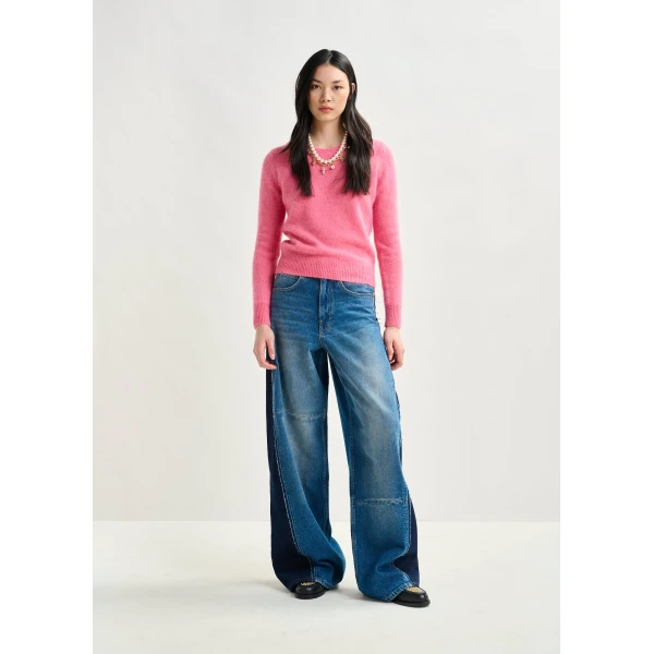 Essentiel Antwerp Pink angora blend knit, view 5
