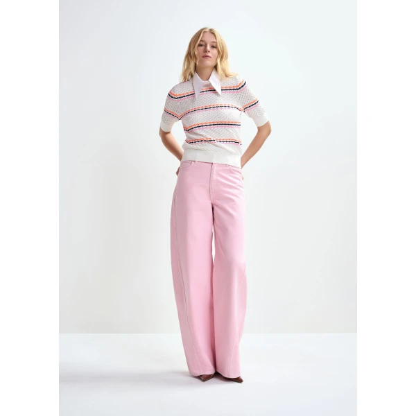Essentiel Antwerp Pink barrel-leg jeans, view 2