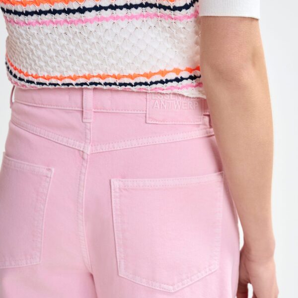 Essentiel Antwerp Pink barrel-leg jeans - Essentiel Antwerp Pants - Colorful Belgian Design - Shop at Coveti