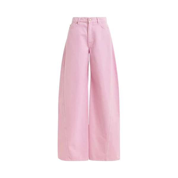 Essentiel Antwerp Pink barrel-leg jeans - Essentiel Antwerp Pants - Colorful Belgian Design - Shop at Coveti