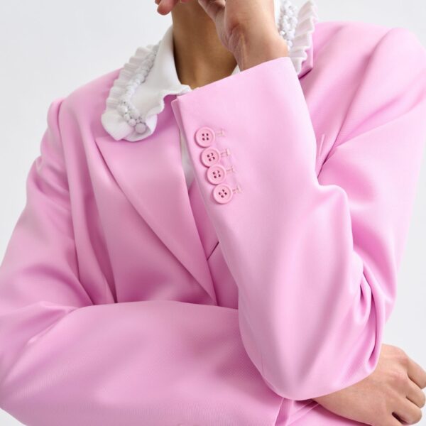 Essentiel Antwerp Pink single-breasted blazer - Essentiel Antwerp Jackets - Colorful Belgian Design - Shop at Coveti